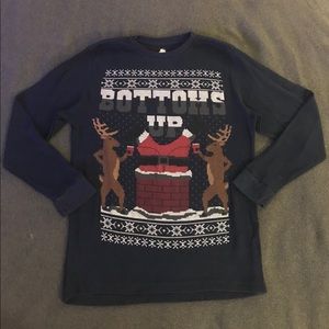 Funny Christmas Sweater, Bottoms Up!